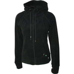 Ladies Roxy Bees Knees Hooded Fleece. True Black