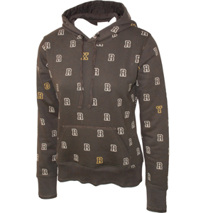 Ladies Roxy Retro College Relax Mix Print Hoody.