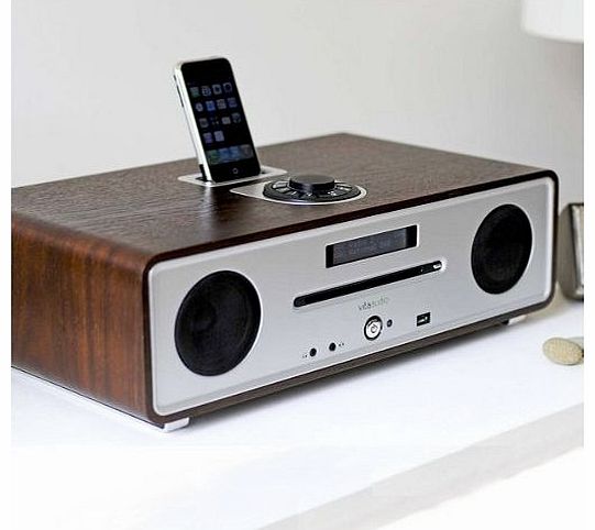 R4 CD, DAB/FM Radio with integrated iPod Dock - Walnut finish