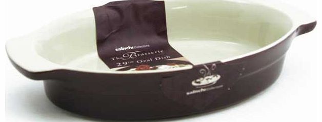 Sabichi Brasserie 29cm Oval Dish - Aubergine