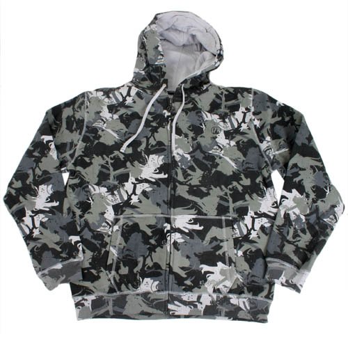 Mens Saltrock New Camo F/zip Hoody Camoflauge Grey