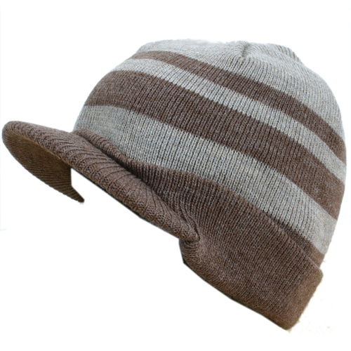 Mens Saltrock Peak Beanie Stone/brown