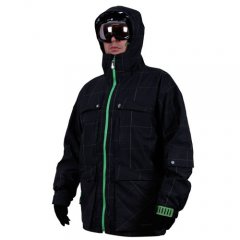 Mens Santa Cruz Signal Check Tech Jacket Black