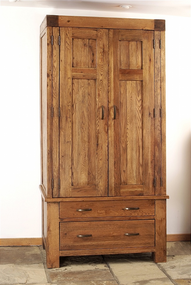 Reclaimed Oak Single Wardrobe