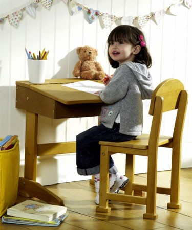 Saplings of Shropshire Traditional Desk and Chair in Country Pine