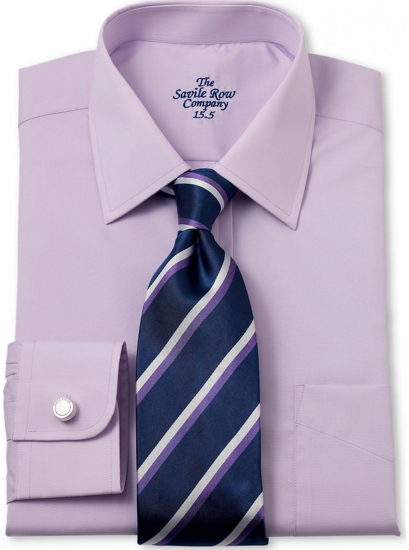 Lilac Poplin Classic Fit Shirt 15 1/2``