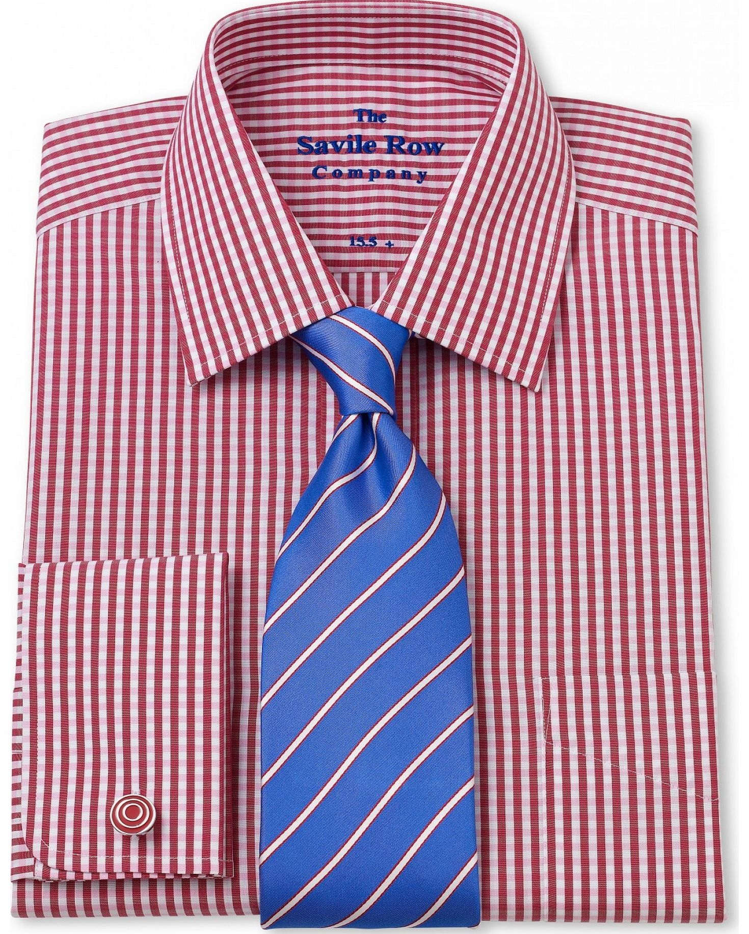 Red Tonal Gingham Classic Fit Shirt 15``