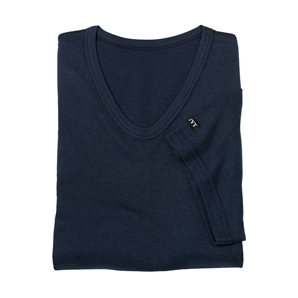 Navy Bamboo V-Neck T-Shirt