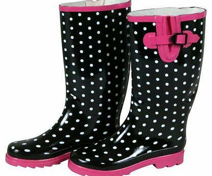 Ladies Wellingtons Black With