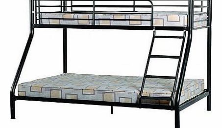 Black Metal Triple Sleeper Bunk Bed