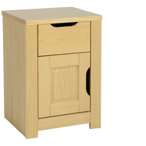 Eclipse 1 Drawer 1 Door Bedside Cabinet in Oak