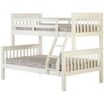 Neptune Triple Sleeper Bunk Bed in White