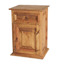 Segusino mexican pine 1 door bedside cabinet