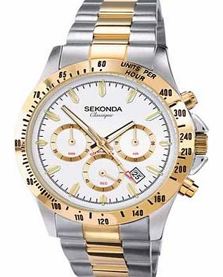 Classique Mens Two-Tone Chronograph Watch