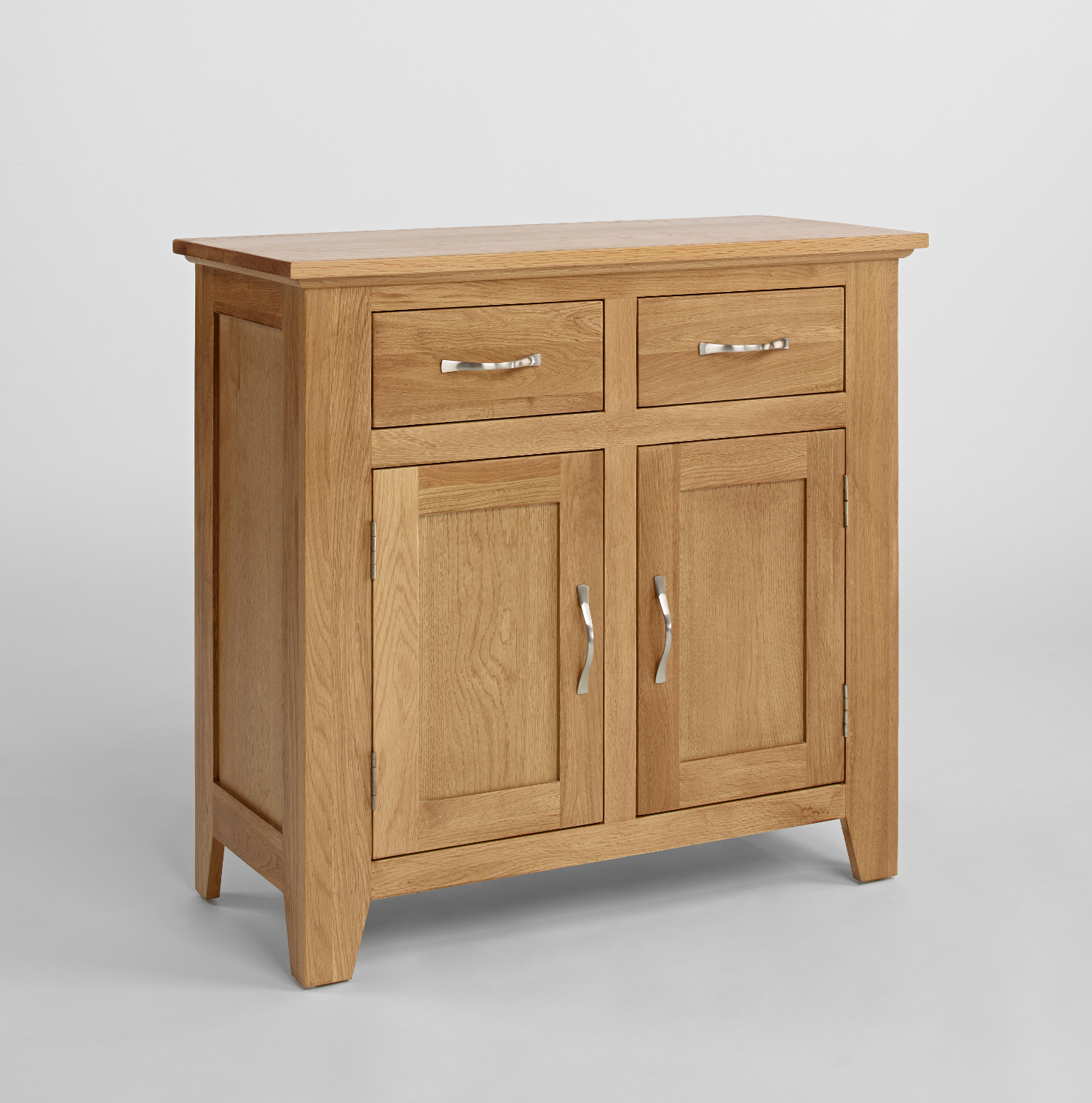 Oak Compact Sideboard with 2 Doors & 2