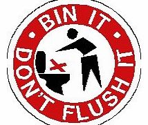 Camping Site & Leisure Park Sign: BIN IT DONT FLUSH IT sticker