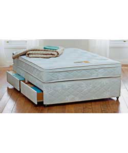 King Size Divan/Pillow Top Mattress - 4 Drawers