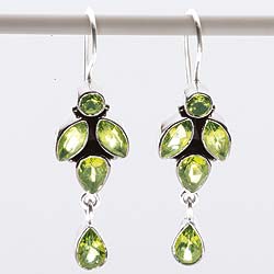 Silver & Peridot Earrings