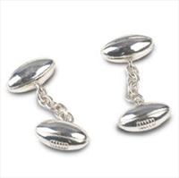 Plate Cufflinks Rugby Ball