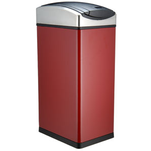 Soft Touch Rectangular Bin, Red, 45L