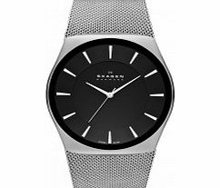 Skagen Mens Klassik Black and Silver Watch