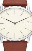 Skagen Mens Klassik Saddle Brown Leather Strap