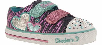 kids skechers multi shuffle tripple time girls