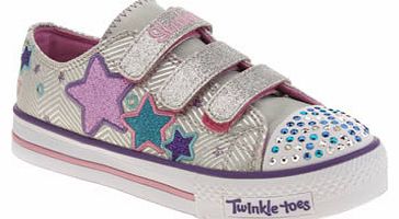 Skechers kids skechers silver triple up girls junior