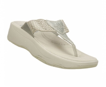 Skechers Tone-Ups Soul Train Silver Ladies Shoe