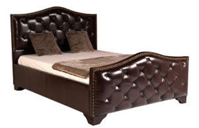 Barcelona 4ft 6 Double Leather Bedstead