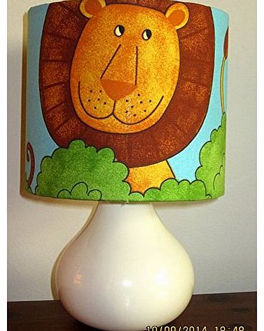 Monkey Business/Jungle Lamp - Childrens Bedside Table Lamp - 20cm