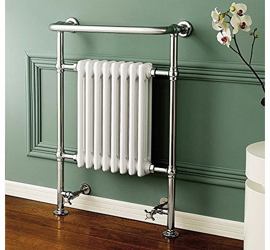 Vecchio Victorian Style Heated Chrome Bathroom Column Towel Rail Radiator 952 x 659 mm