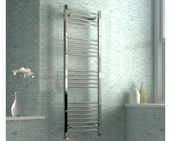 500 x 1600 Heated Towel Rail / Radiator / Warmer - Curved Chrome