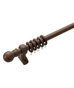 Wood Curtain Pole - Walnut Finish