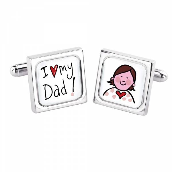 I Love My Dad Cufflinks (Girl)