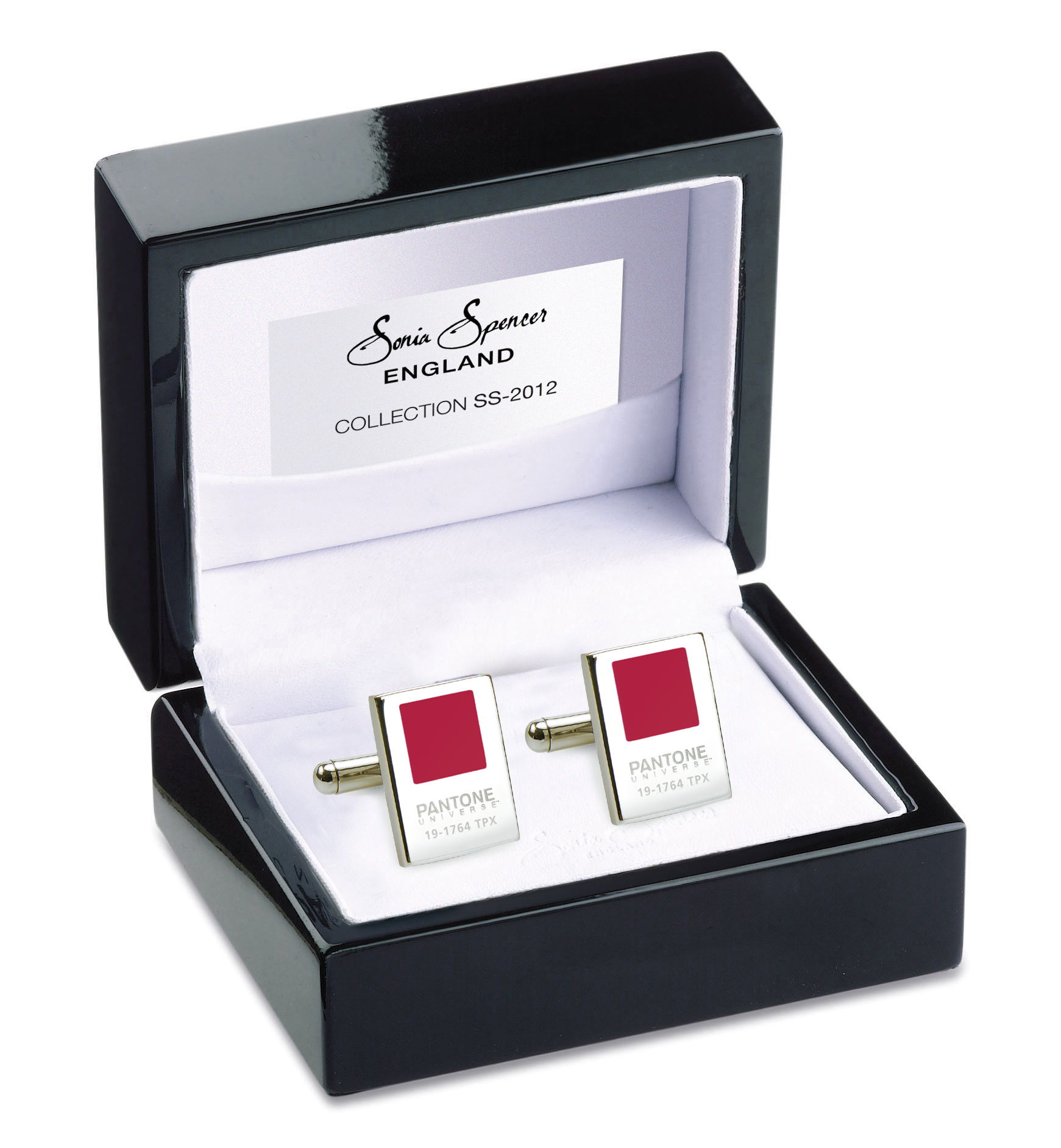 Spencer Pantone Cufflinks - Lipstick Red