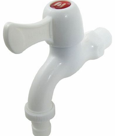 Bathroom Garden Quarter Turn Plastic Faucet Water Tap Off White