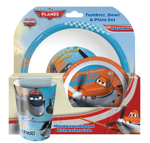 3-Piece Disney Planes Tumbler, Bowl and Plate Set