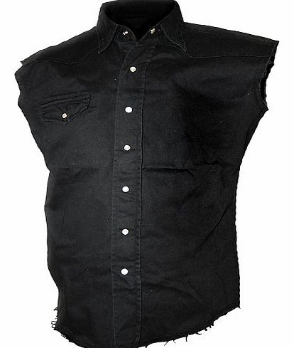 - Men - METAL STREETWEAR - Sleeveless Stone Washed Worker Black - Medium