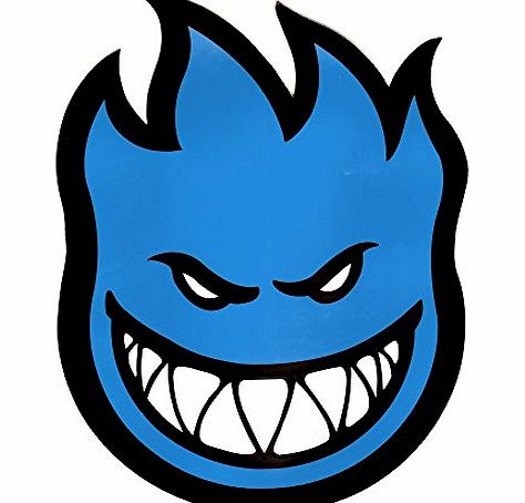 Spitfire Wheels Blue Big Bighead Skateboard Sticker - 29cm high approx skate