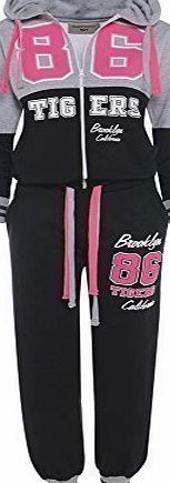 SS7 Plus Size Womens Tracksuit, Sizes 16 to 24 (UK - 22/24, Black / Grey)