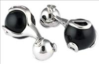 Black Ball Crasher Cufflinks by Mousie Bean