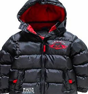 Star Wars Boys Black Puffer Coat - 9-10 Years