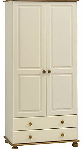 Richmond 2-Door 2-Drawer Wardrobe, Cream