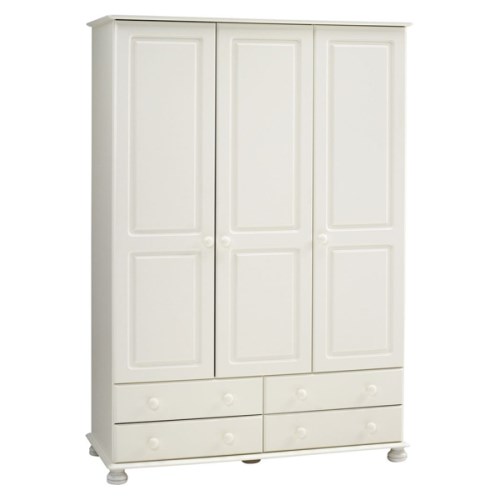 Richmond White 3 Door 4 Drawer Wardrobe