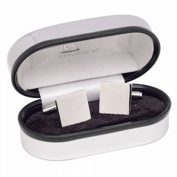 Silver Cufflinks in Chrome Case