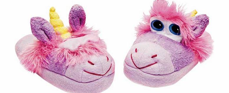 Stompeez Purple Unusual Unicorn Slippers - Size