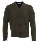 Dark Green Button Fastening Cardigan