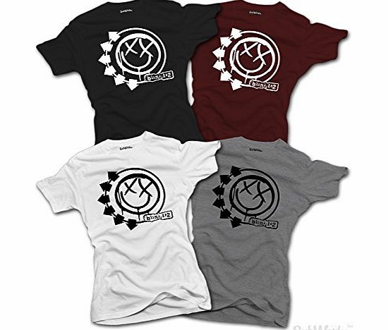 Womens Blink 182 T-SHIRT Punk Rock Logo Top (XX-Large, Grey)