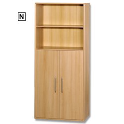 ` Office Furniture Tall Half Cupboard - Beech